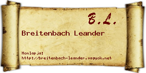 Breitenbach Leander névjegykártya