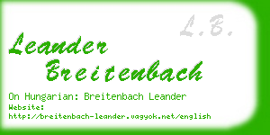 leander breitenbach business card